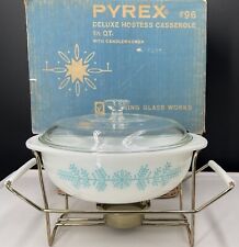 Vintage Pyrex Promotional Frost Garland Deluxe Hostess Casserole New In Box picture