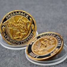 US Navy Shellback Crossing the Line Sailor Commemorative Challenge Coin Gift picture