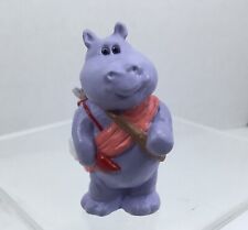 Vintage Hallmark Merry Miniatures Purple Hippo Valentines Day Figure 1990 picture
