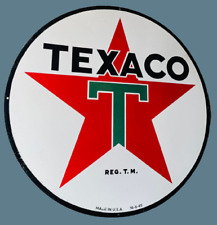 Porcelain Texaco Enamel Metal Sign Size 30