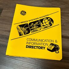 VTG 1980s GE SPACE STATION DIVISION BINDER NASA Communications Directory SSD picture