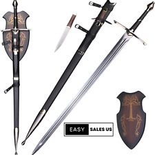 Medieval Sword with Display Plaque,Narsil＆Aragorn＆Ringwraith＆Nazgul Sword picture