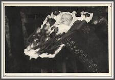 50s Post Mortem Funeral Dead little child cute baby ussr antique original photo picture