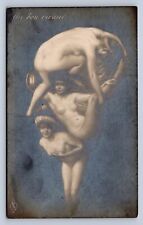 J87/ Interesting RPPC Postcard c1910 Metamorphic Nudes Man's Face Artistic 462 picture