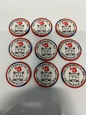 The Commercial Inn $5 Lot Of 9 Casino Chips Kennewick  WA Washington H&C picture