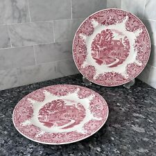 Vintage Wedgwood Plate Salem College NC Lizora Hanes House England Red/Pink picture