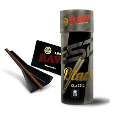 RAW Black King Size Cone Loader Bundle with 50 Black Pre-Rolled Cones picture