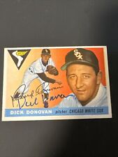 Dick donovan White Sox #146 1955 Topps signed card jsa auction letter picture