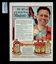 1939 Seagram's V.O. Canadian Whiskey 7 Crown Man Golf Vintage Print Ad 32552 picture