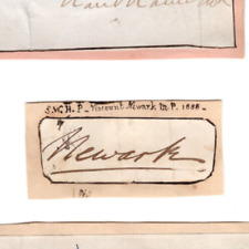 Charles Pierrepont, Viscount Newark (1805-1850) Signed Clip Autographed Poet picture