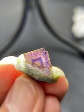Rare   5g Exquisite multi-layer purple window cubic fluorite mineral crystal picture