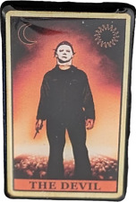 Halloween II Michael Myers The Devil Tarot Card Enamel Pin Rock Rebel picture