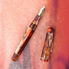MAJOHN M800 Luxury Amber Acrylic Fountain Pen BOCK/MAJOHN 0.5mm Fine Nib Ink Pen picture