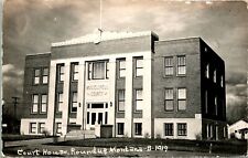 Vtg Postcard RPPC Court House Building - Roundup Montana - Unused  S20 picture