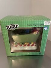 Dept 56 M&M's Christmas Santa Sleigh Candy Dish 2007 Ceramic Red M&M Decor Tag picture