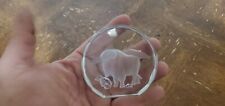 Vintage The Danbury Mint Wildlife Crystals Paperweight Buffalo W. Germany picture
