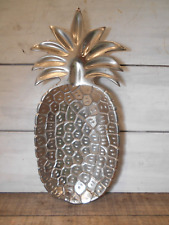Pineapple Shaped Metal Serving or Decorative Plate / Platter / Tray Silver Color picture