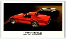 1972 CHEVROLET CORVETTE  RED Chevrolet Dealer Advertisement Postcard MM picture