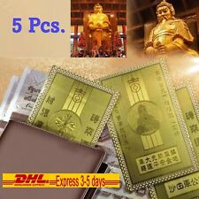 5x Gold Card Che Kung Temple HK Authentic Fetish Bring Wealth Money Luck Trade picture