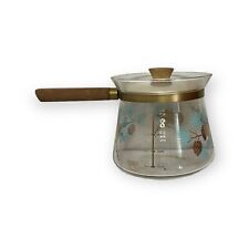 Vintage MCM David Douglas Pinecone Flameproof Sauce Pot. Glass Coffee or Tea Pot picture