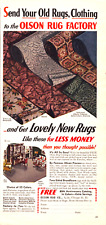 1954 Olson Rug Factory Vintage Print Ad Carpets 50s picture