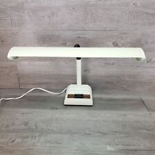 Vintage MCM Fluorescent Gooseneck Faux Woodgrain Accents Desk Lamp 20