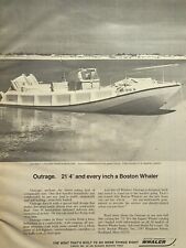 Boston Whaler Outrage Boat for Big Game Fishing Rocklands Vintage Print Ad 1972 picture