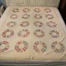 VTG  Antique Dresden Plate Quilt Blocks feed sack cotton fabrics READ picture