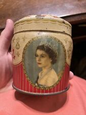 Vintage Queen Elizabeth II Coronation Prince Phillip 1953 Henry Thorne Candy Tin picture