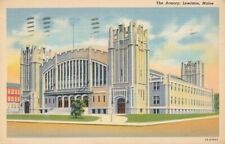 Lewiston, Maine - The Armory - pm 1946 - Linen picture