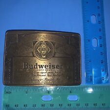 Mens Vintage Inspired Brass Belt Buckle-Budweiser Beer Lager-Reproduction picture