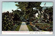 Palm Beach FL-Florida, Royal Poinciana & Gardens, c1908, Vintage Postcard picture
