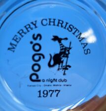 VTG Pogo's Night Club Bar Kangaroo Advertising Ashtray Christmas 1977 Wichita KS picture