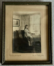 THE BRIDESMAID BY FRED THOMPSON HAND COLORED PHOTO LITHOGRAPH - ANTIQUE picture