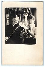1907 Iowa Violinist Lake Mills IA RPPC Photo Posted Antique Postcard picture
