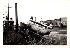 Vtg Found B&W Photo 1955 Car Wreck Accident Damage Vehicle Crash St Louis picture