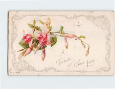 Postcard Flower Art Print A Tribute of the True Love Greeting Card picture