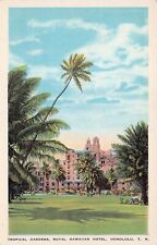 Honolulu HI Hawaii Royal Hawaiian Hotel Gardens Waikiki Beach Vtg Postcard D9 picture