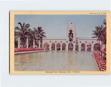 Postcard Municipal Pool Hollywood Florida USA picture