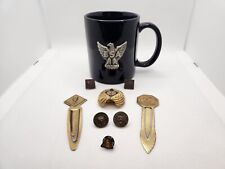 (BSA) Boy Scouts Of America Lot  Pins, Book Marks, Mug, Derby Cars, And Hat.  picture