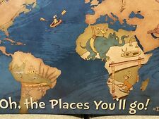 Dr. Seuss Art World Map Canvas Wall Print Oh The Places You’ll Go 24