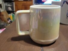 Starbucks 2019 White Iridescent Rainbow Drip Ceramic Coffee Mug 12 fl oz  picture