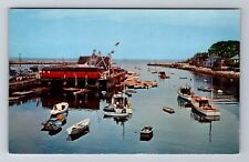 Rockport MA-Massachusetts, Rockport Harbor, Cape Ann, Vintage Souvenir Postcard picture