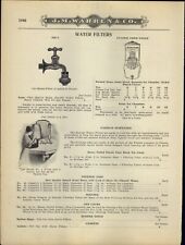 1915 PAPER AD Aqua Water Filter Pasteur Bristol Stoneware Jars Fulper Germ Proof picture