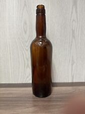 Vintage Brown Glass 4/5 Quart Whiskey Bottle picture