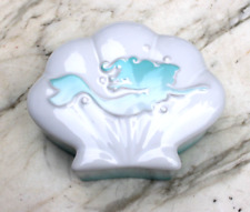 Little Mermaid Ariel Shell Ceramic Jewelry Trinket Porcelain Keepsake Box Ombre picture