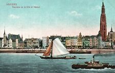 Vintage Postcard 1910's Anvers Panorama De La Ville Et L'escaut Belgium picture