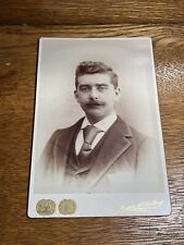 Antique Cabinet Card Well Dressed man at Backer's Art Gallery Columbus Ohio picture