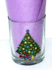 Vtg Action Industries Christmas Tree Old Fashioned Bar Tumbler  picture