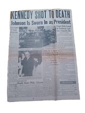 JFK shot headline newspaper & others magazines & bonus 1st 35 president portrait picture